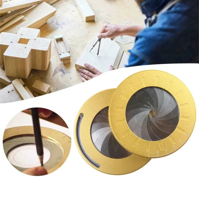 12.5cm Creative Flexible Circle Drawing Tool Rotary Adjustable Round Measuring Painting Math Woodworking Tool