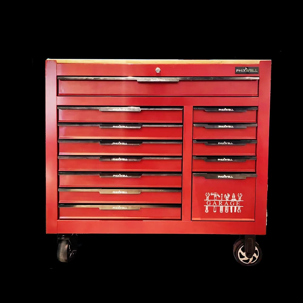 Professional Heavy Duty Metal 13 Drawer Rolling Tool Cabinet With Tools
