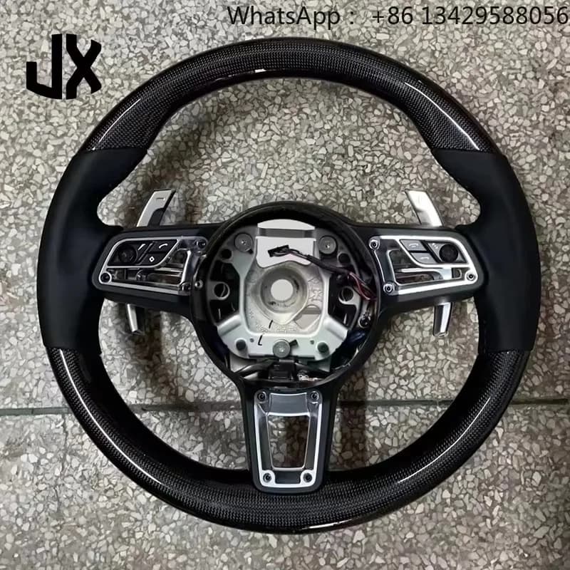 Carbon Fiber Steering Wheel for porsche Macan Cayman 987 997 996 981 Panamera Cayenne 92a 991 991.2 Leather Car Steering Wheel