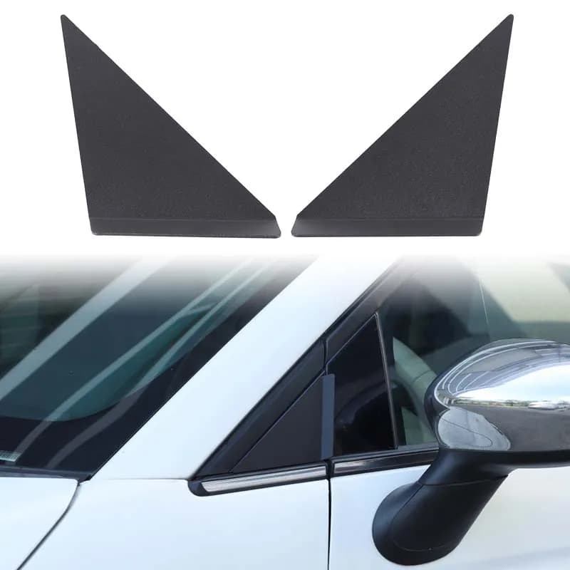 For Fiat 500 Type 312 2007+ Aluminum Alloy Black Car A-Pillar Triangle Spoiler Wind Deflector Trim Panel stiker Accessories