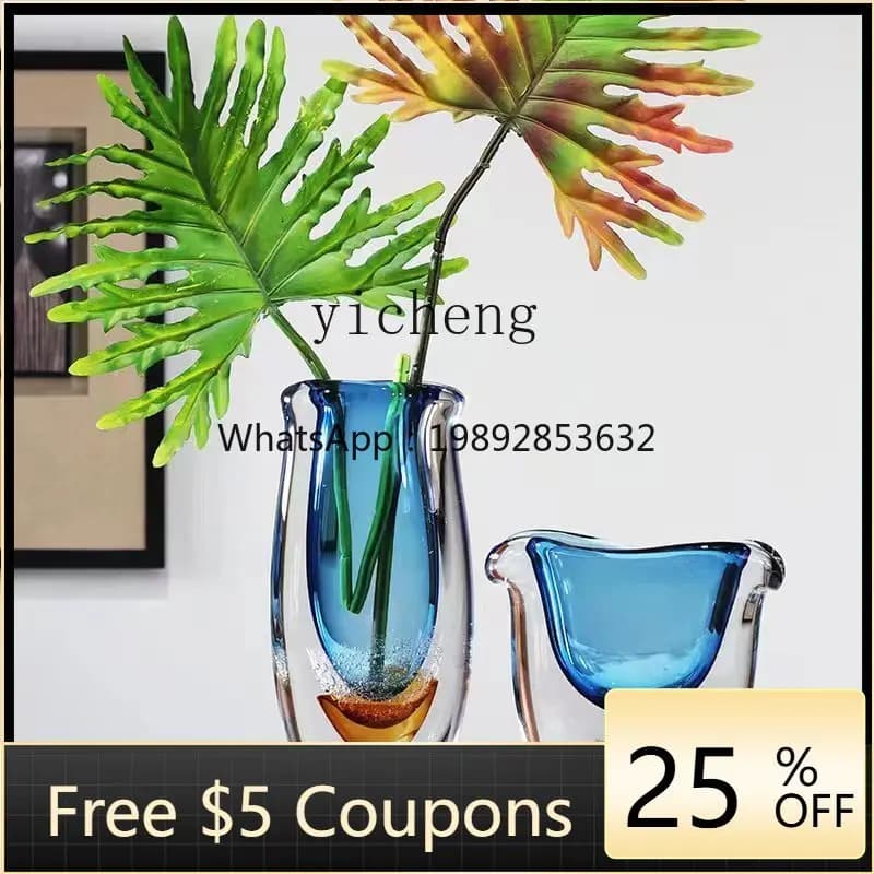 AB LX crystal glass vase living room porch home hydroponic flower arrangement