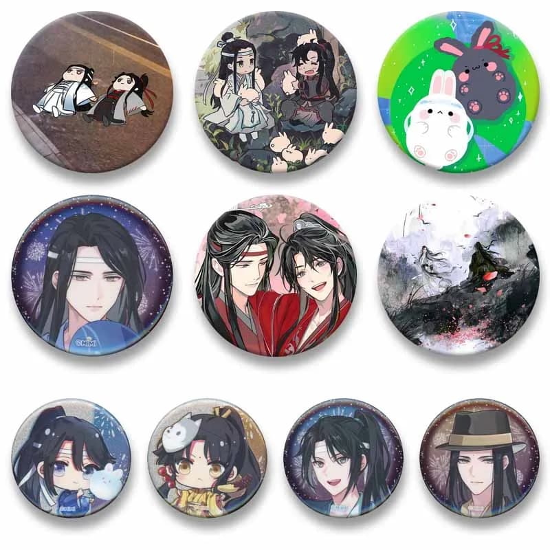 BL Anime Peripheral Coin Brooch Mo Dao Zu Shi Lan Wangji Wei Wuxian Enamel Pins Backpack Clothing Jewelry Badge Accessories Gift