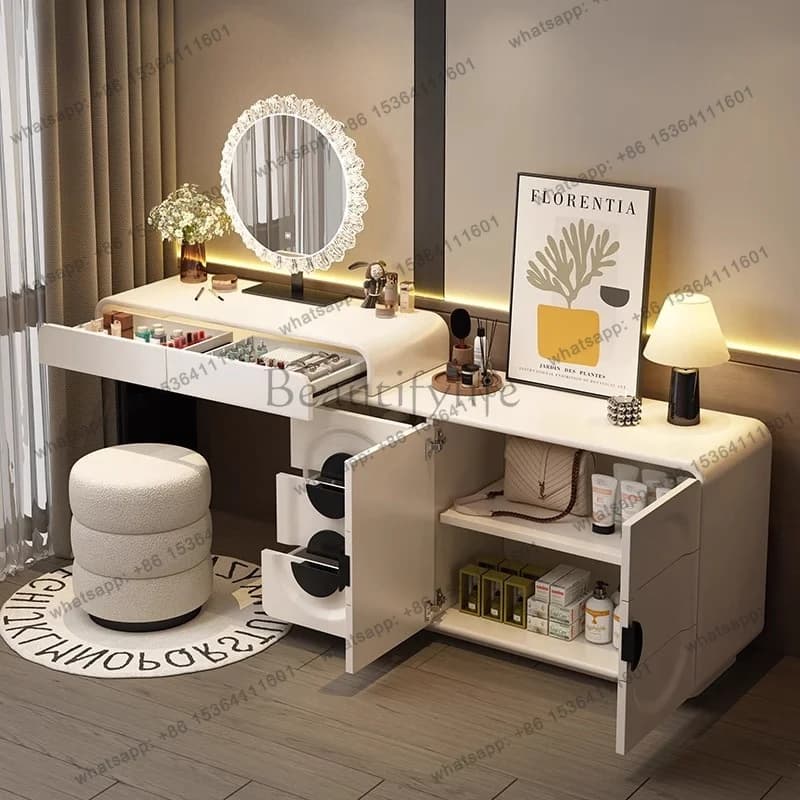 LD Large Cosmetics Dressing Table Beauty Girl Women Luxury Modern Living Room Vanity Table Bedroom Vestidores
