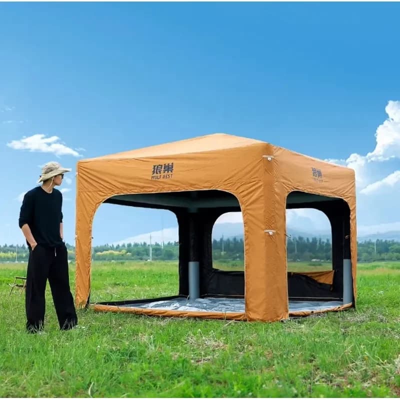 Best Price Long Tube Shape Multi Connection Points Oxford Fabric Inflatable Tunnel Tent for Multi Tent Setup