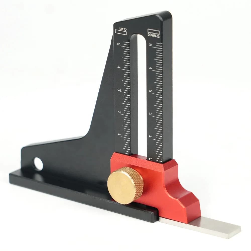 Saw table height gauge Depth measurement height gauge Table saw milling machine depth gauge Woodworking trimmer adjustment