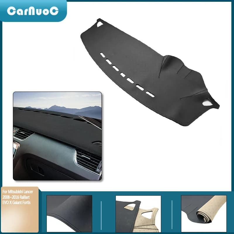 Car Dashboard Cover Anti-skid Dashboard Mat Interior Parts Sunshade Mats for Mitsubishi Lancer 2008-2016 Auto Accessories