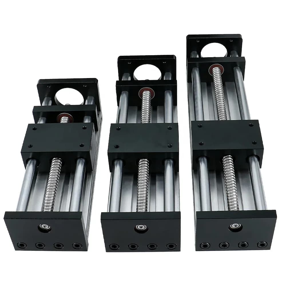 New Sliding Table Z Axis Stage Travel 50-500mm 12mm Linear Shaft Rail SFU1204 Ball Screw Linear Actuator Bundle Kit for Cnc