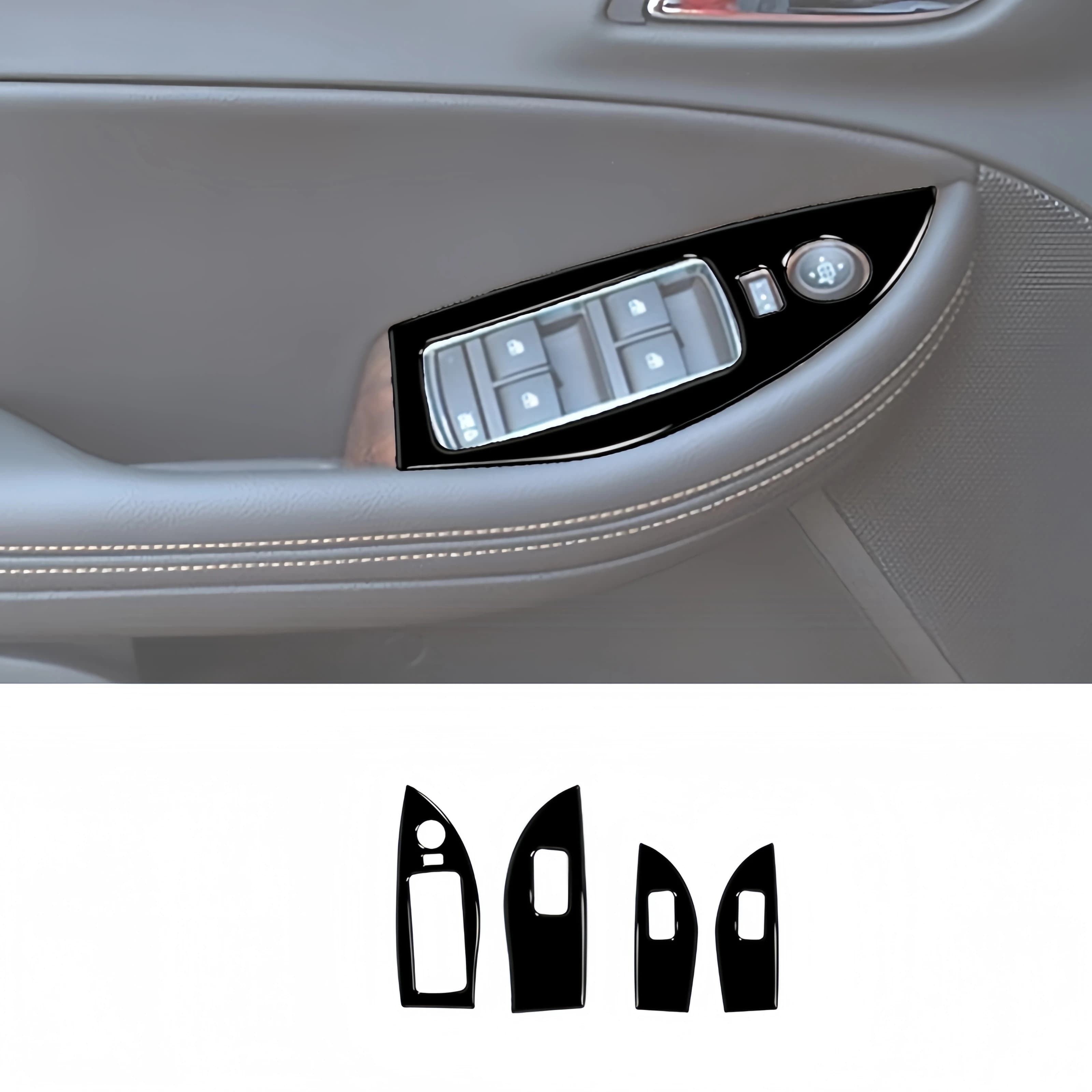 Piano Black Interior For Chevrolet Impala 2014-2020 Car Windows Control Panel Trim Cover Decoration Stickers Accessories