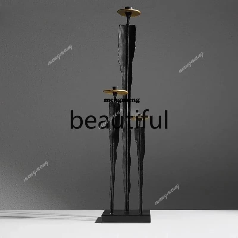 Modern light luxury exhibition hall home model room creative soft decoration TV cabinet character decoration  N