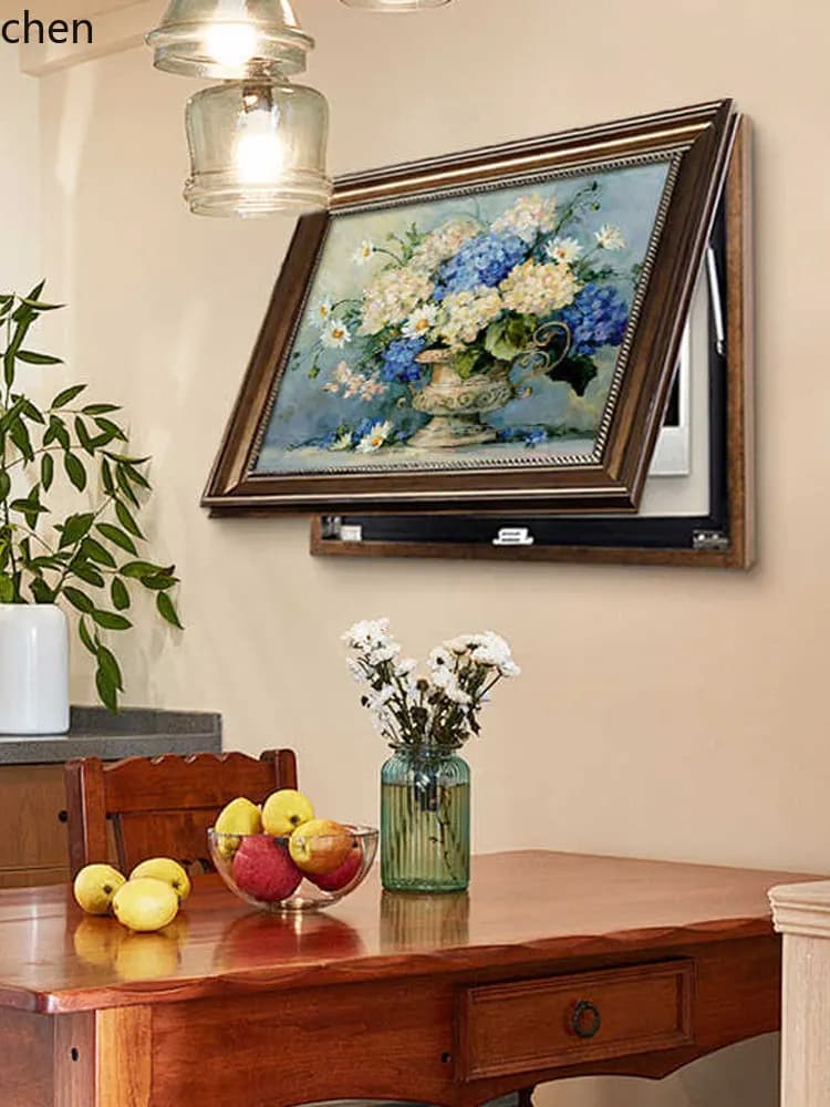 meter box decorative painting - no drilling required, circuit breaker box cover, wall art