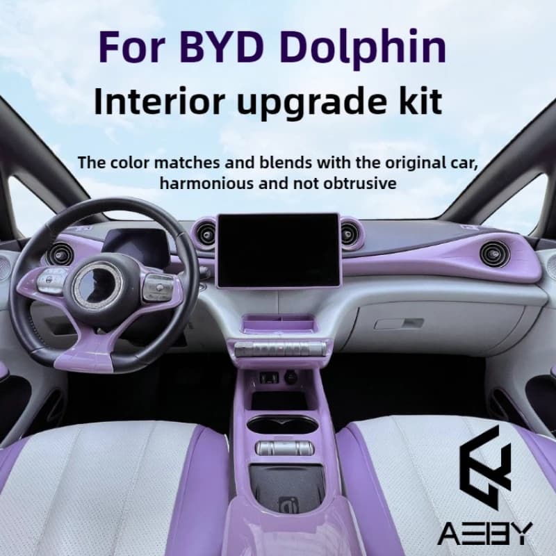 AEBY For BYD Dolphin 2021-2025 Car Inner Mirror Protective Cover Reading Light Decorative Frame Sticker Auto Interior Accessorie