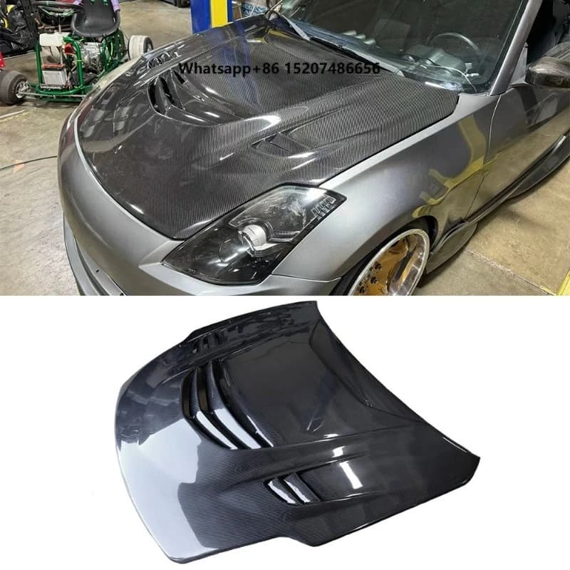 Carbon Fiber Engine Hood Upgrade Front Engine Cover Hood Bonnet Car Body Kit