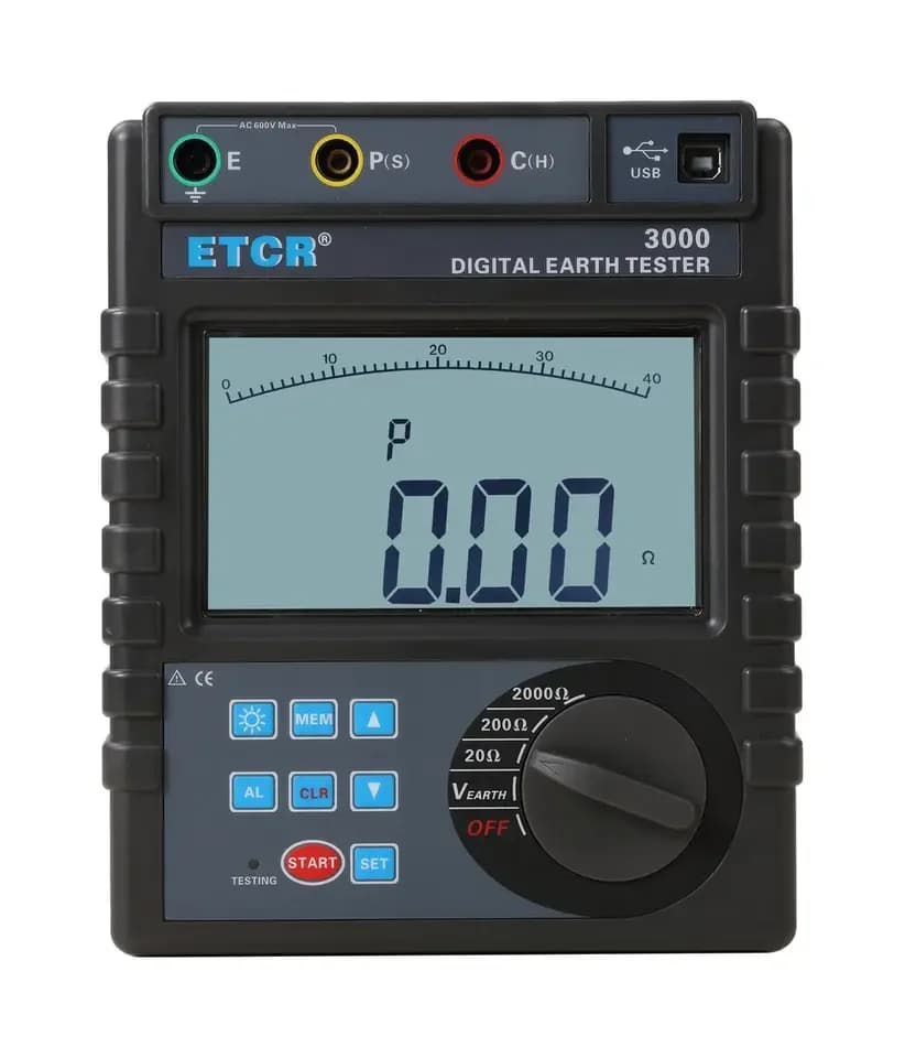 -ETCR3000-2wires/3wires Digital Earth Resistance Tester GEO & Ground Tester with IP55 Protection High Accuracy 220V-006