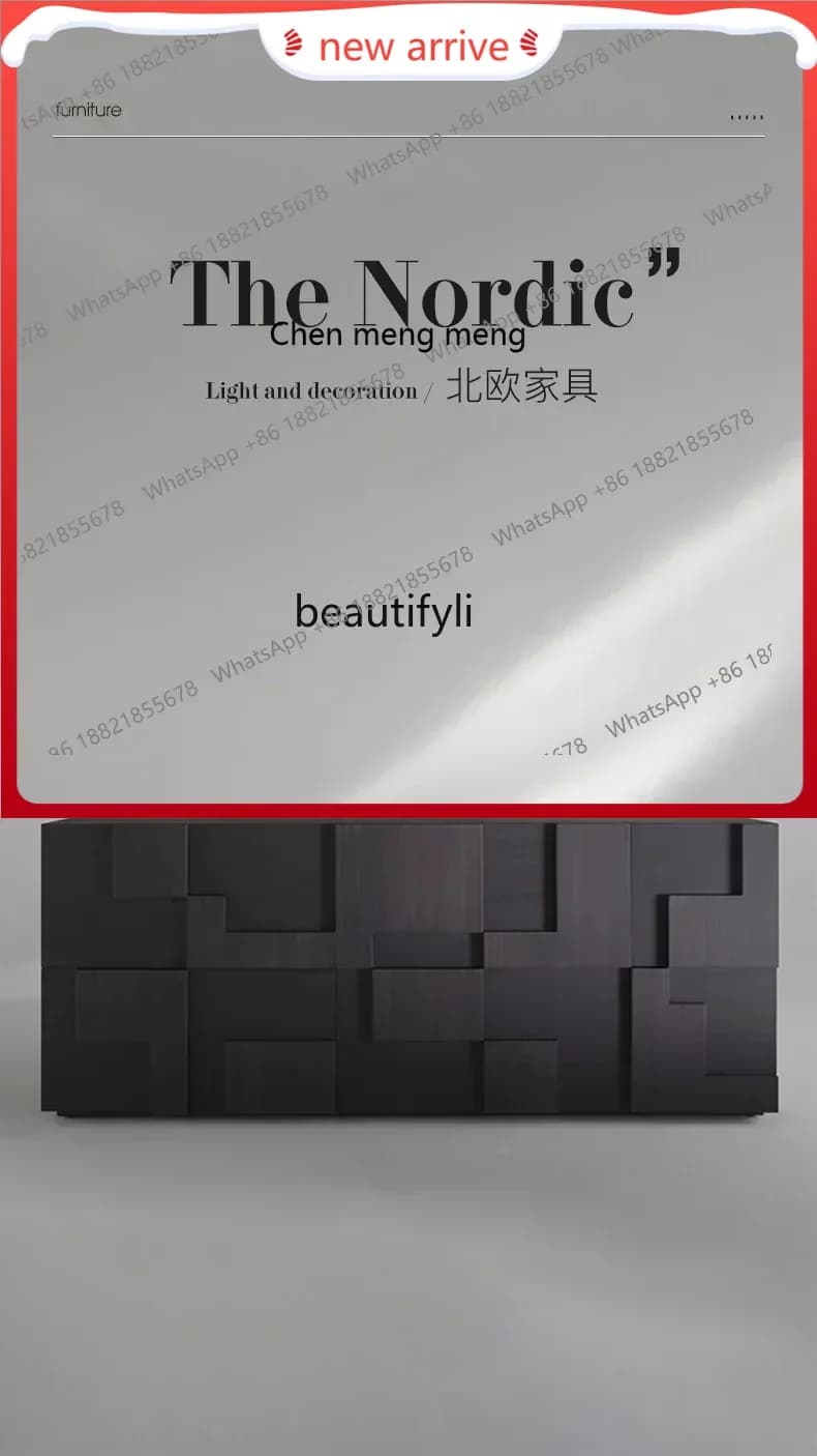 SS new style ss7486 Personalized and creative dining side tea cabinet Nordic fashion design locker cupboard porchss 7486