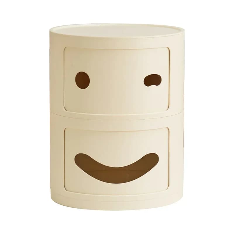 Nordic Internet celebrity bedside table modern simple white round creative small cabinet mini simple plastic side cabinet