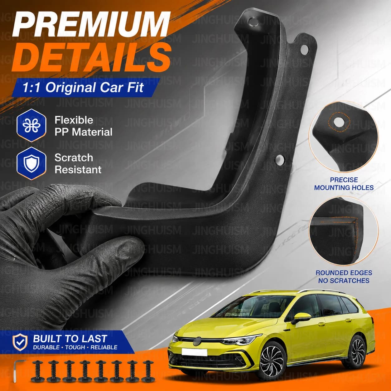 Mudguards FOR VW Volkswagen Golf 8 R-Line 2020-2023 Fender Mudguard Vehicle Exterior Decor ABS Material Protective Accessories