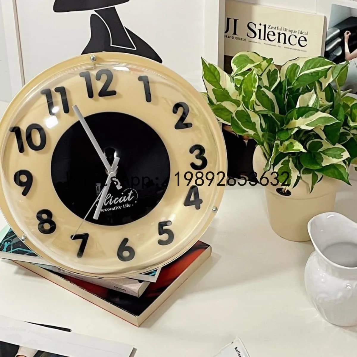 ZB creative cream living room home bubble clock simple wall Internet celebrity light luxury personalized clock
