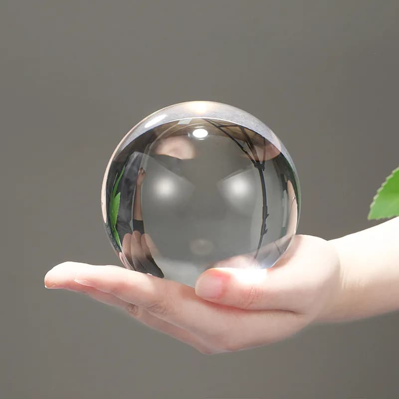 200mm Creative Crystal Ball Quartz Glass Transparent Ball Spheres Glass Ball Photography Balls Crystal Decor Feng Shui