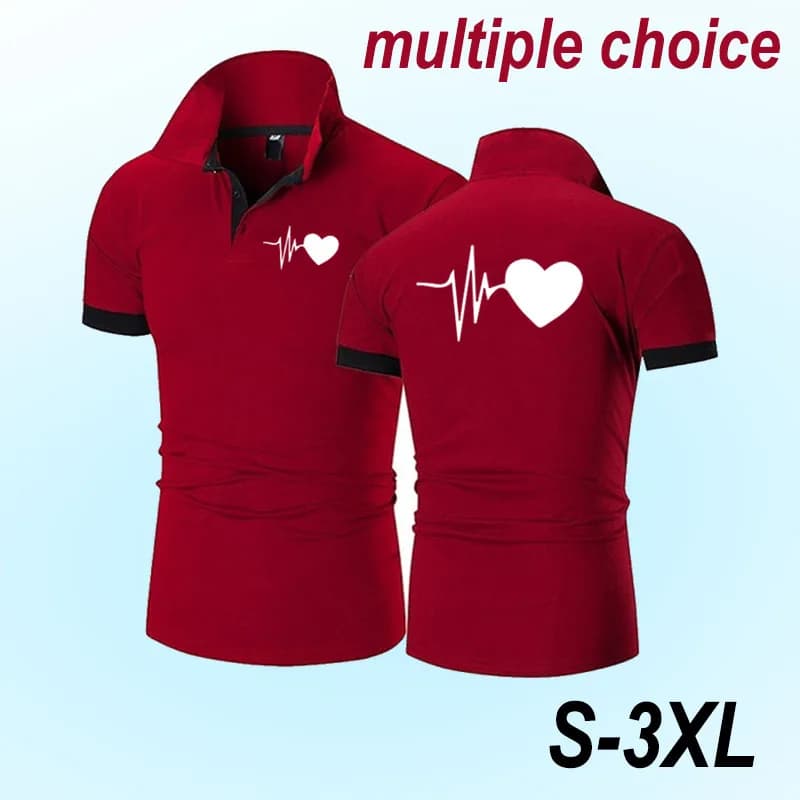 New color blocked men's shirt classic polo shirt summer men's fashion Harajuku lapel T-shirt casual short sleeved