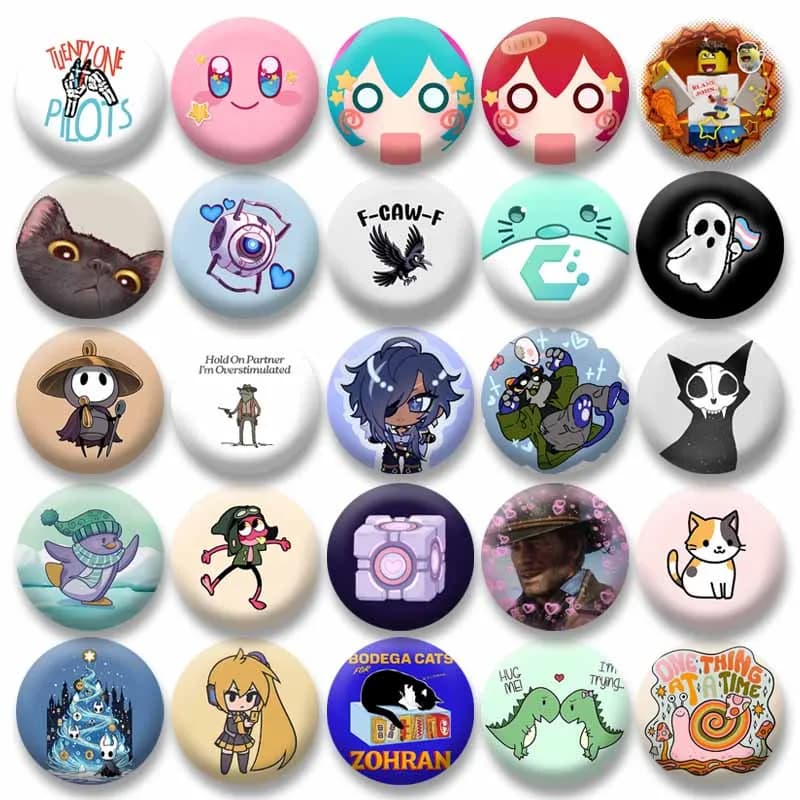 Creative Funny Lapel Pins Cute Kawaii Pride Ghosts Soft Button Badges Angry Crow Coin Brooches Jewelry Accessories Collect Gifts