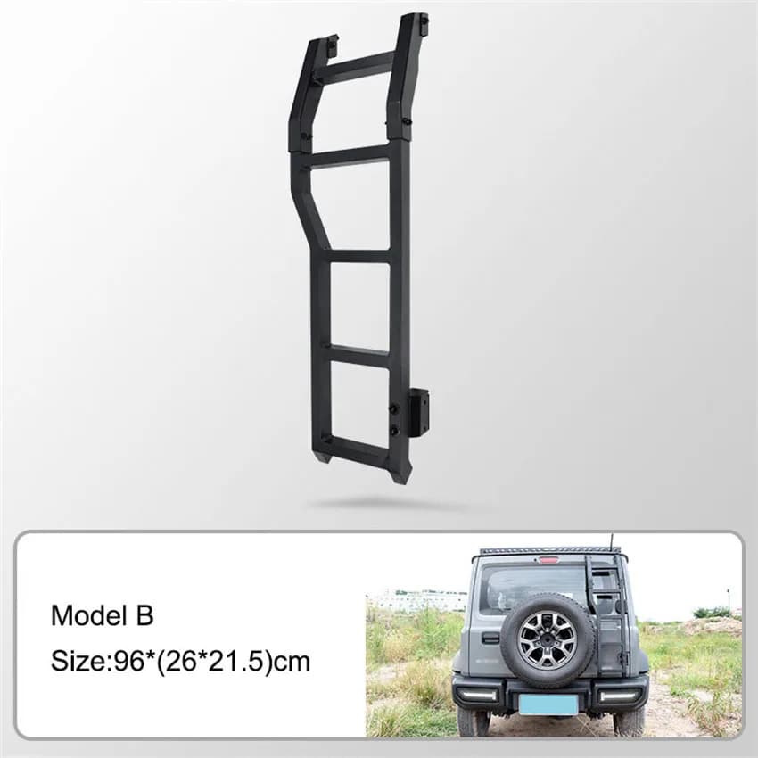 Car Rear Door Tailgate Ladder Tail Gate Climbing Ladder Aluminum Alloy Tail Door Ladder Accessories for Suzuki Jimny JB64 JB74