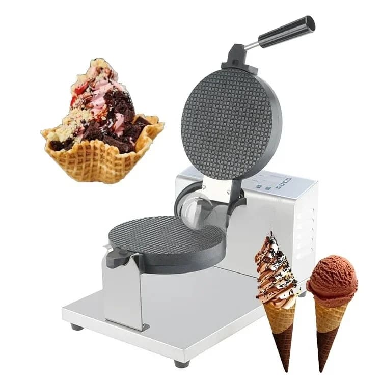 Multi Functional Custom Logo Waffle Cone Maker Electric Ice Cream Waffle Cone Maker Machine Commercial