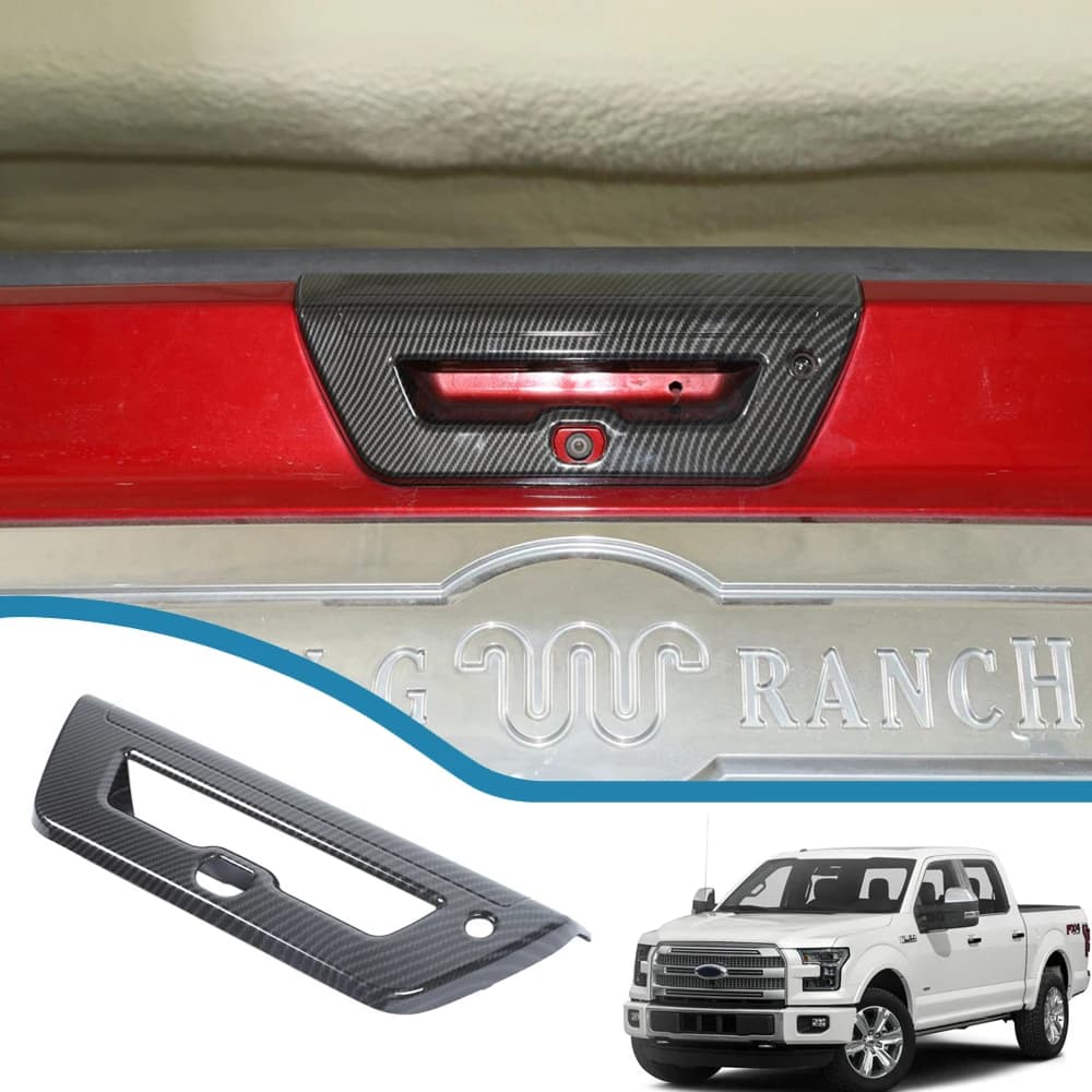 Car Tailgate Door Grab Handle Decoration Cover with Camera for Ford F150 2015 2016 2017 2018 2019 2020 2021 Exterior Accessories
