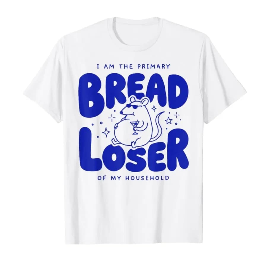 Breadloser of The Family Funny Rat Meme T-shirt For Men Women 100% Cotton T Shirts Short Sleeve Tops 0424-3