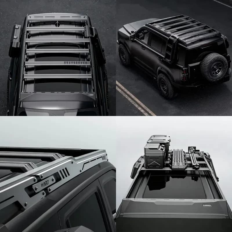 HeavyDuty Off Road Roof Rack Platform Carbon Steel Aluminum No Drill Roof ExpansionIdealfor Ford BroncoCamping Overlanding