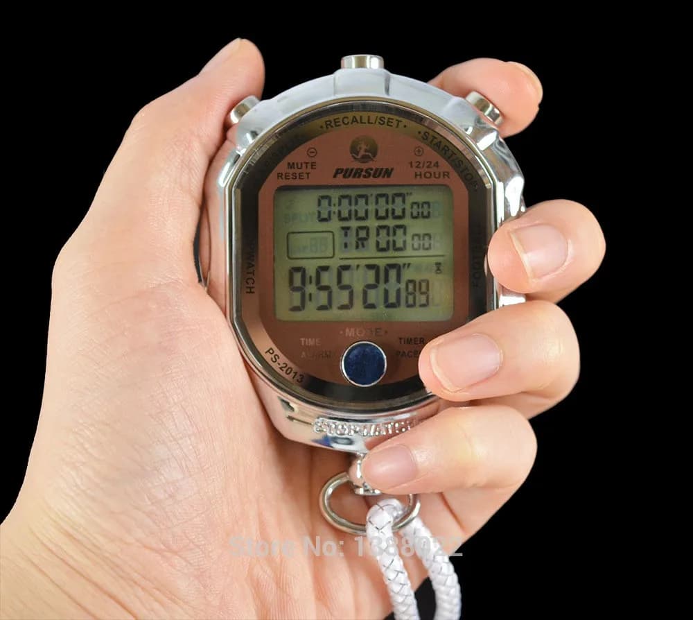 for Outdoor Sport Stopwatch Timer Alarm Clock Digital Stopwatch 1/1000 Second Timing Electronic Chronograph Timer