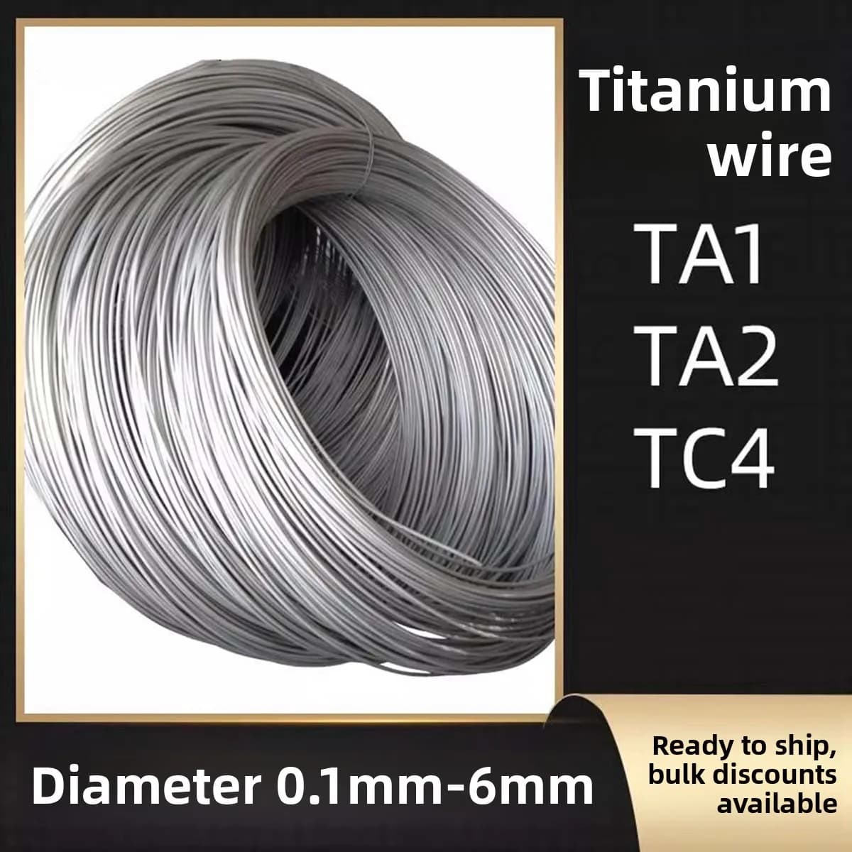 TA1TA2 High Purity Metal Wire for Scientific Research 0.05mm-1mm Diameter 1m Length