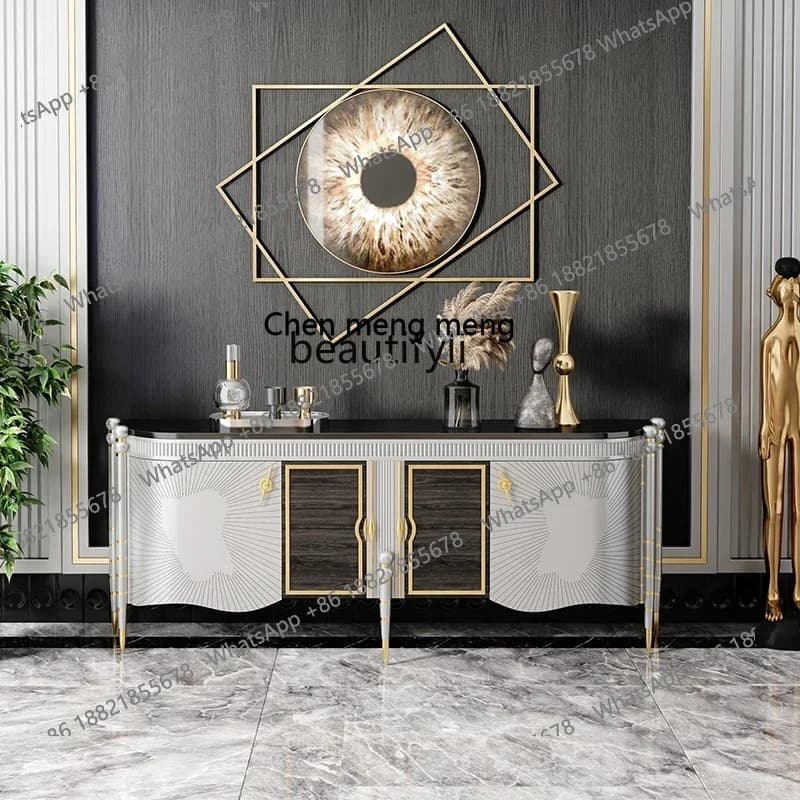 D178 Post-Modern Light Luxury Entrance Cabinet Home Living Room Villa Decorative American Sideboard Cabinet High Sense