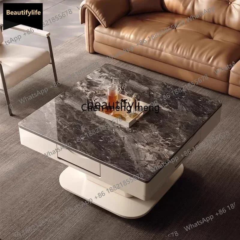 Y183FMultifunctional lifting coffee table rock slab electric automatic mahjong table integrated dining table mahjong machineA