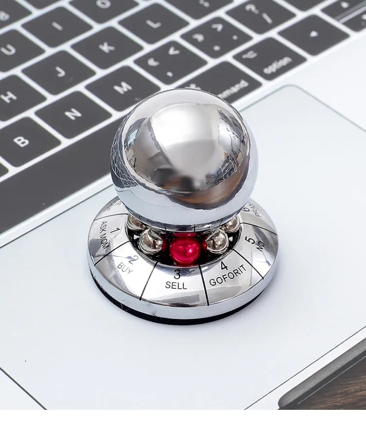 Decision ball zinc alloy lucky ball rotating metal creative fate decision ornament crafts
