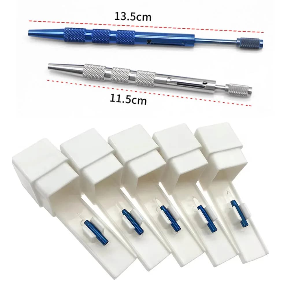 1/5/10PCS Titanium Alloy Manual Double Single Edge Hair Transplant Sapphire Blade for Hair Transplant