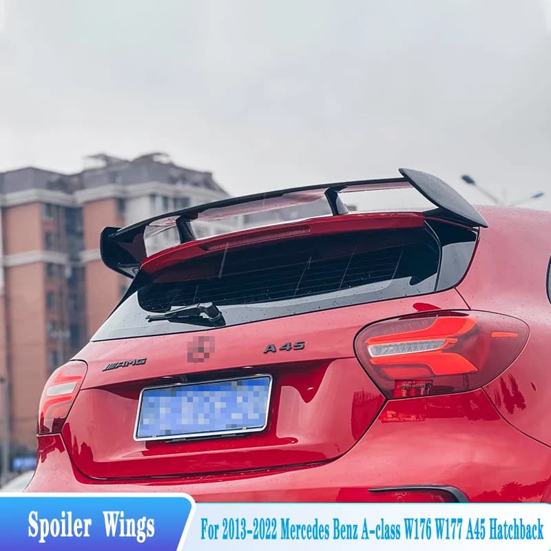 For 2013-2018 Mercedes Benz A-Class W176 A180 A200 A250 A260 A45 AMG Hatchback Car Rear Roof Trunk Spoiler Wings Bodykits Tuning