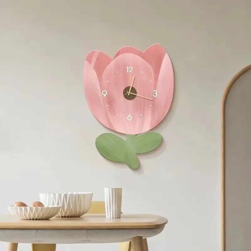 Simple Flower Wall Clock Creative Shape Living Room Wall Decoration Silent Clock Modern Design Home Decor 30/40CM