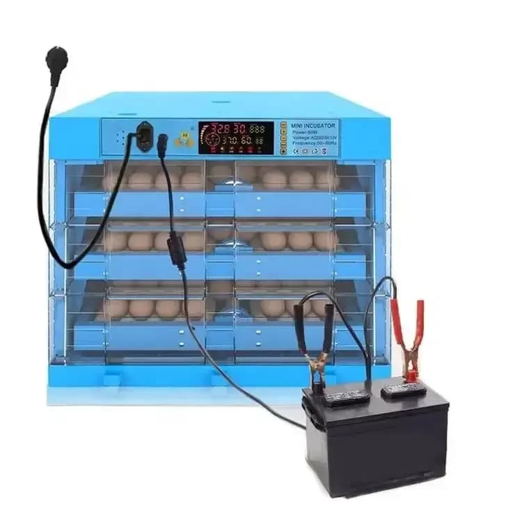 220V 12V Fully Automatic Dual Power Egg Incubator High Brood Egg Hatching Machine for Ostrich Duck Quail Turkey Farm Use Used