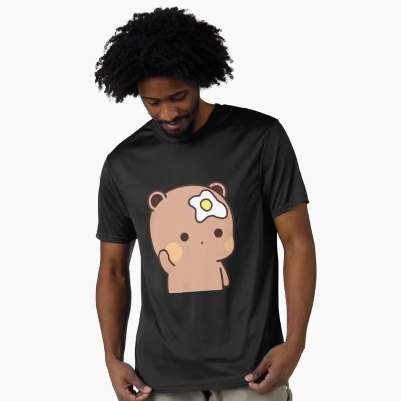 Dudu accidentally got egg on his head Gift t shirt ‌kawaii‌ Panda Bear Cartoon Graphic tee Cute Y2K Clothes All size Tee S-6XL