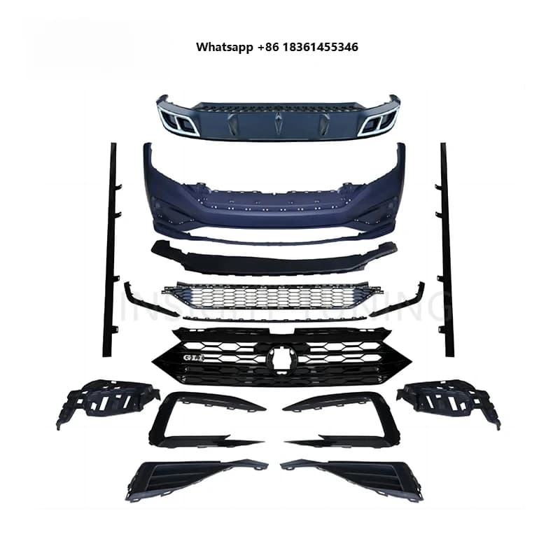 For VW Jetta Upgrade to GLI Body Kit Top quality Top quality Pp Plastic Car Bumper Rear Diffuser Exhaust Pipe 2019 Bodykit