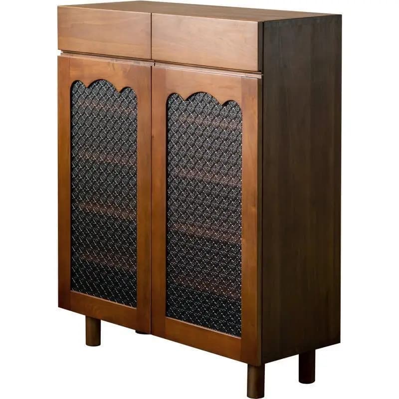 LTT retro style entrance solid wood storage cabinet sofa side cabinet bedroom vertical cabinet