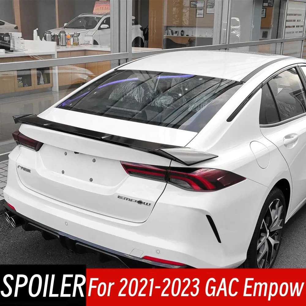 For 2021-2023 GAC Empow Dodge Attitud Rear Trunk Lid Duck Lip Spoiler Wings Car Black Carbon Exterior Tuning Accessories Part