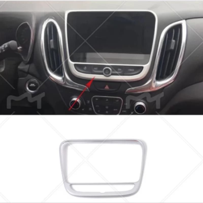 Car center console navigation frame/Temperature air conditioning volume switch button decorated For Chevrolet Equinox  2017-2020