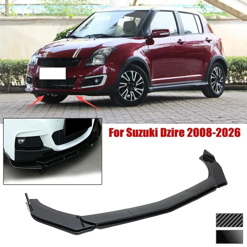 5pcs Front Bumper Shovel For Suzuki Dzire 2008-2026 Spoiler Front Bumper Deflector Anti Scratch Protection Device Accessories
