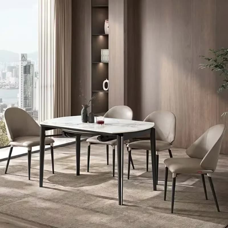 Modern Round Dining Table Sets Luxury Designer Kitchen Dining Table Folding Nordic Tavolo Pranzo Allungabile Home Furniture