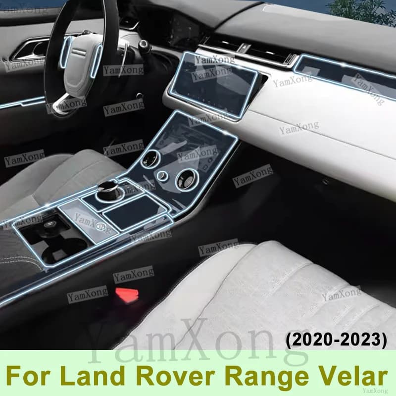 Car Interior Protective Film For Land Rover Range Velar (2020-2023) Car Center Console Screen Dashboard Anti Scratch Sticker