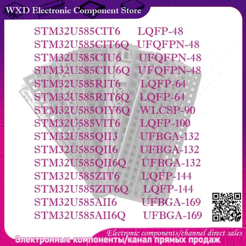 STM32U585RIT6Q 585OIY6QTR AII6 ZIT6Q CIT6Q CIU6Q QII3 QII6Q  Plastic transparent shell