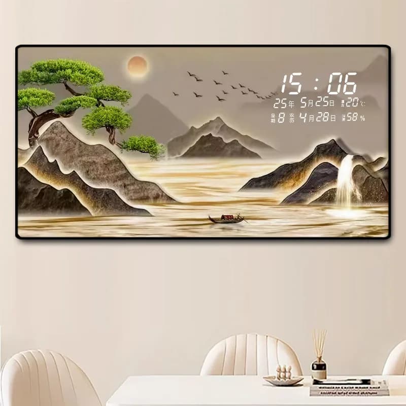 Elegant Premium Fashion Wall Clock Unique Black Nordic Large Digital Clock Bedroom Modern Orologio Da Parete Home Decor Items