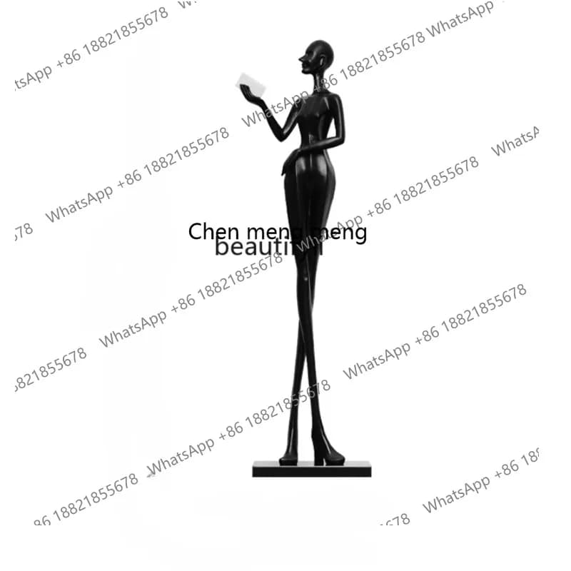 S7486 ss Abstract Large Floor Portrait Sculpture Decoration Big Decorations Model Room Reading Figure Sculpture Artwork