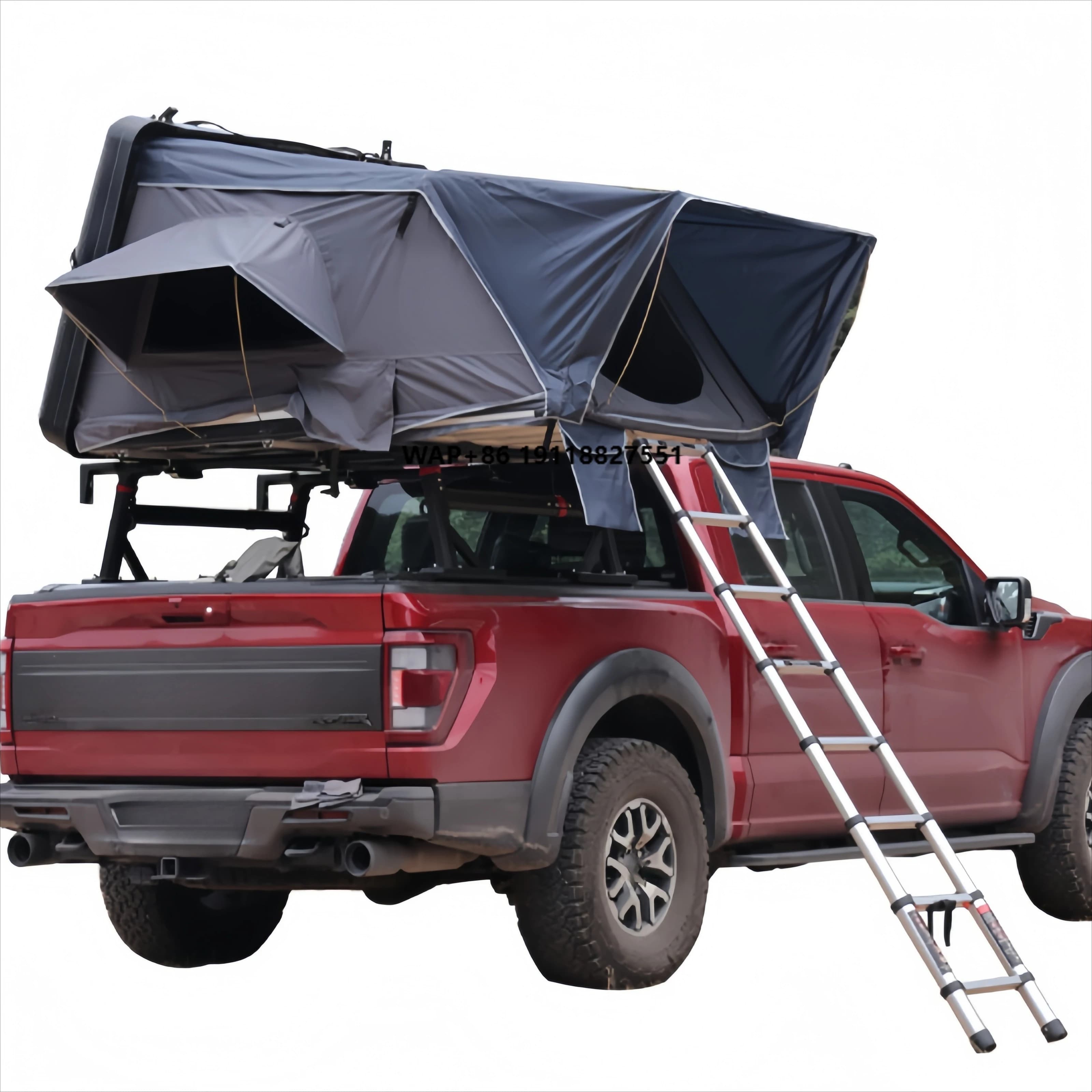 Travel Cat XL 4 Person Waterproof Oxford Hardshell Rooftop Tent Side Open Skylight  F150 Quick Automatic Opening Four-season